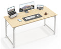 Computer Desk, 48 Inch Office Desk, Gaming Desk with Storage, Writing Desk Work Desk for Home Office, Study, Modern Simple Desk, Large Legroom, Metal Frame, Maple
