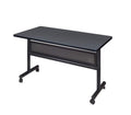 Kobe 48 x 24 in. Flip-Top Training Nesting Table with Modesty Panel- Grey