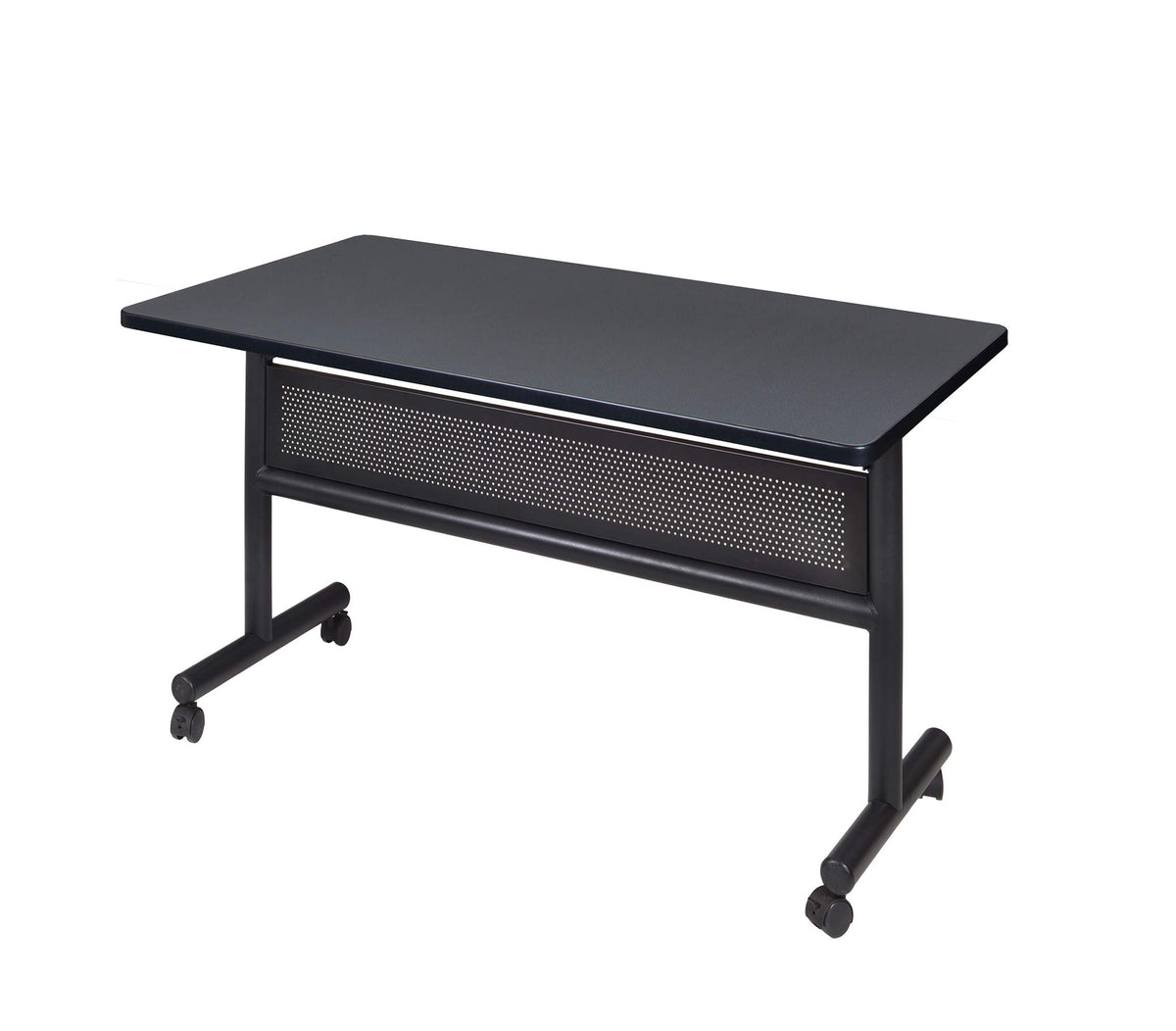 Kobe 48 x 24 in. Flip-Top Training Nesting Table with Modesty Panel- Grey