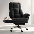 Big and Tall Office Chair, Flip Armrests for Pets & Cross Legged Sitting, Executive Ergonomic Computer Gaming Chair with Foot Rest, Crystal Velvet Wide Seat Reclining Desk Chair