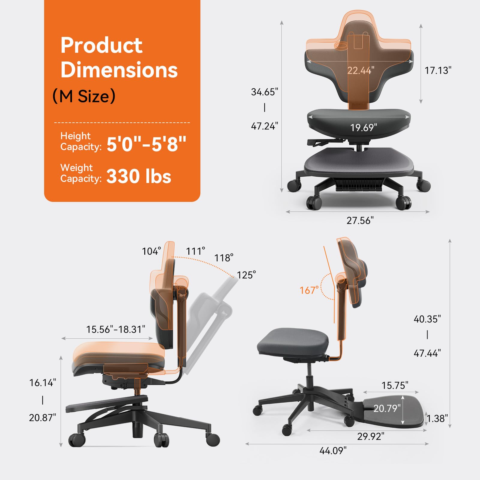 Standing Desk Chair, Standing Mate Chair for Sit-Stand, Ergonomic Leaning Perch Chair with Anti-Fatigue Mat, Standing Stool, Saddle Chair, Height Adjustable Home Office Posture Seat