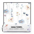 Non Slip Hot Yoga Towel, 70"x26", Watercolor Flowers