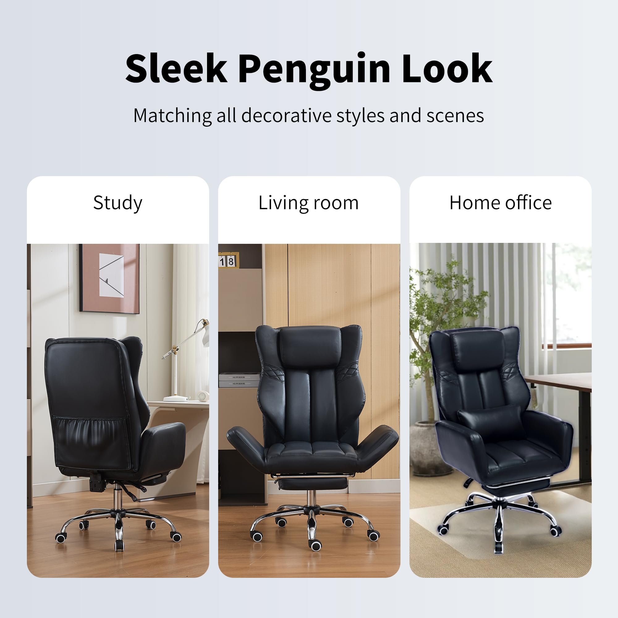 Criss Cross High Back Office Chair with Foot Rest, Ergonomic Cross Legged Desk Chair with Flip-up Armrest, Cozy Reclining 155°Swivel Chair for Home Office, Computer and Entertainment(Black)