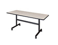 Kobe 60" Flip Top Mobile Training Table- Maple