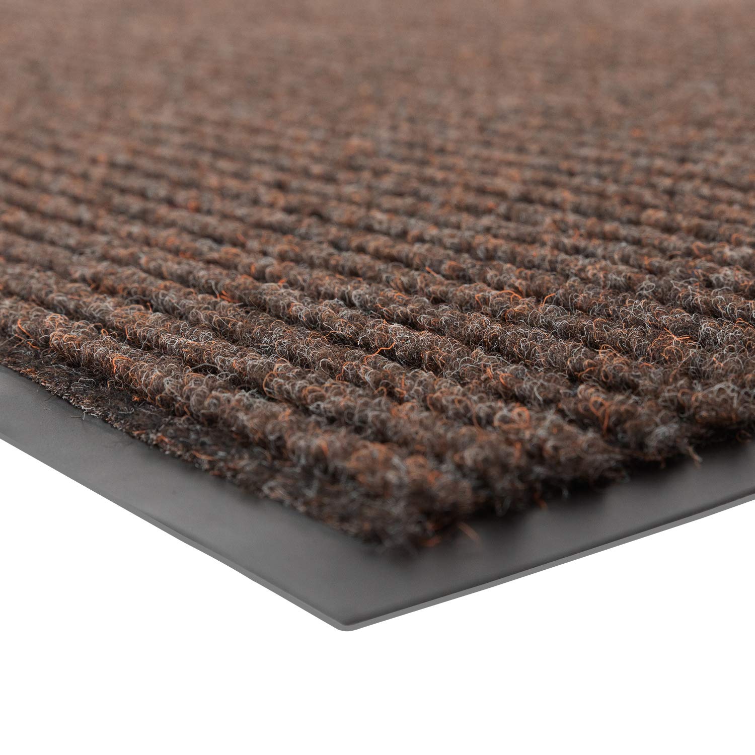 Industrial Door Mat, 2' x 3' Small Entrance Mat, Heavy Duty Commercial Rug for Businesses, Welcome Lobbies, Garage, and Mudroom, Made in the USA, Brown, Brush Step