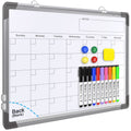Monthly Calendar Whiteboard for Wall, 16x12 Inches Dry Erase Board, Small Magnetic White Board, Double-Sided Hanging Board for Office School Home Kitchen, Portable Board for Drawing Planning Memo