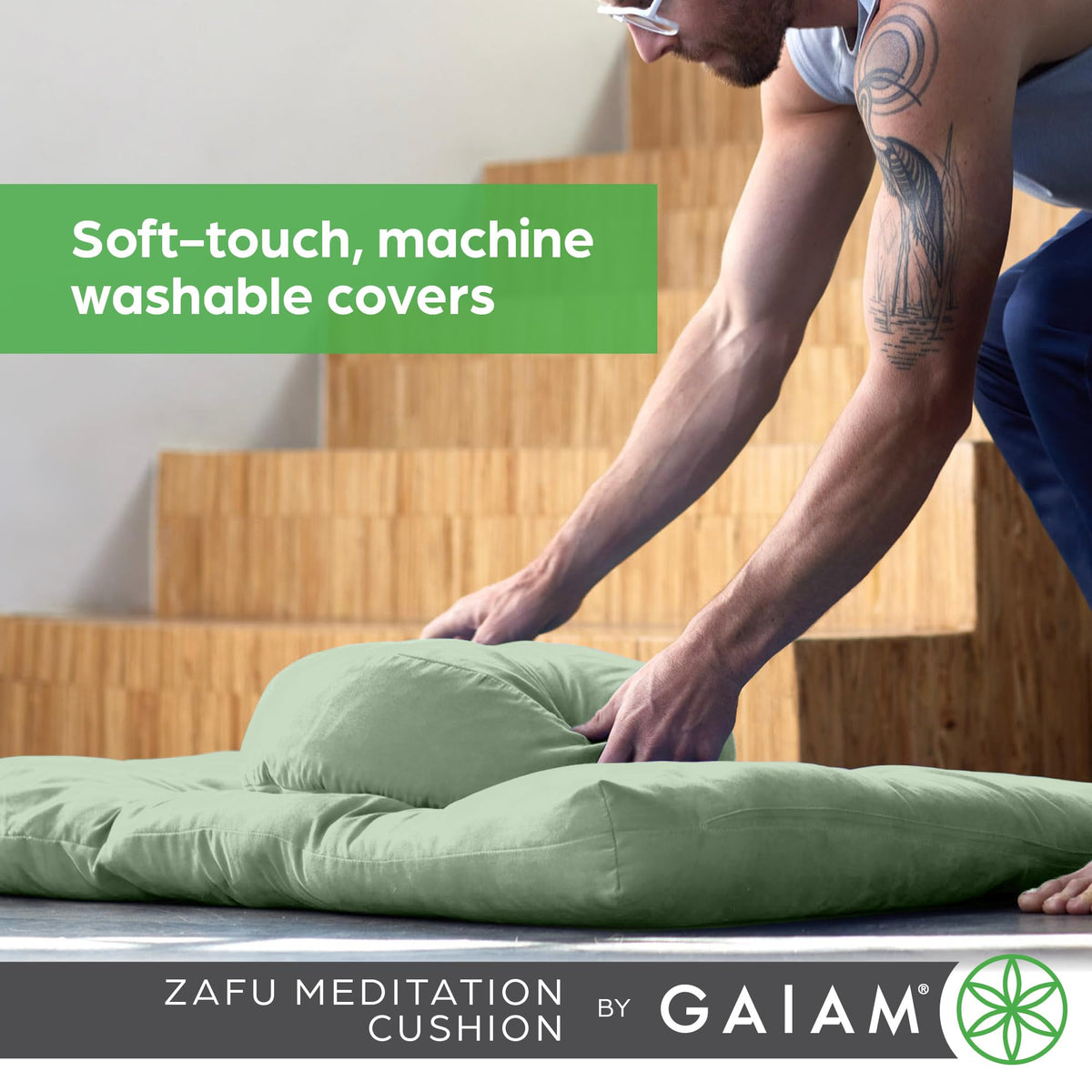 Zafu Meditation Cushion, Buckwheat Hull (Black)