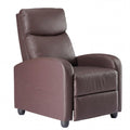 Massage Recliner Chair for Adults, Adjustable Home Theater Seating with Lumbar Support for Living Room, Modern Fabric Reclining for Small Space, Brown