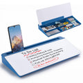 Desktop Whiteboard Dry-Erase-Board - Computer Keyboard Stand White Board Surface Pad with Drawer, Desk Organizers with Accessories for Office, Home, School Supplies - Blue
