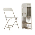 6 Pack, Hercules Series Plastic Folding Chair - Beige - 650LB Weight Capacity Comfortable Event Chair-Lightweight Folding Chair