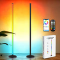 RGB Corner Floor Lamp,1800LM Ambient Lighting for Gaming Room,2P