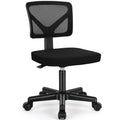 Small Office Desk Chair, Ergonomic Low-Back Mesh Rolling Work Swivel Chairs with Wheels, Armless Comfortable Seat Lumbar Support for Home, Bedroom, Study, Student, Adults,Classic Black