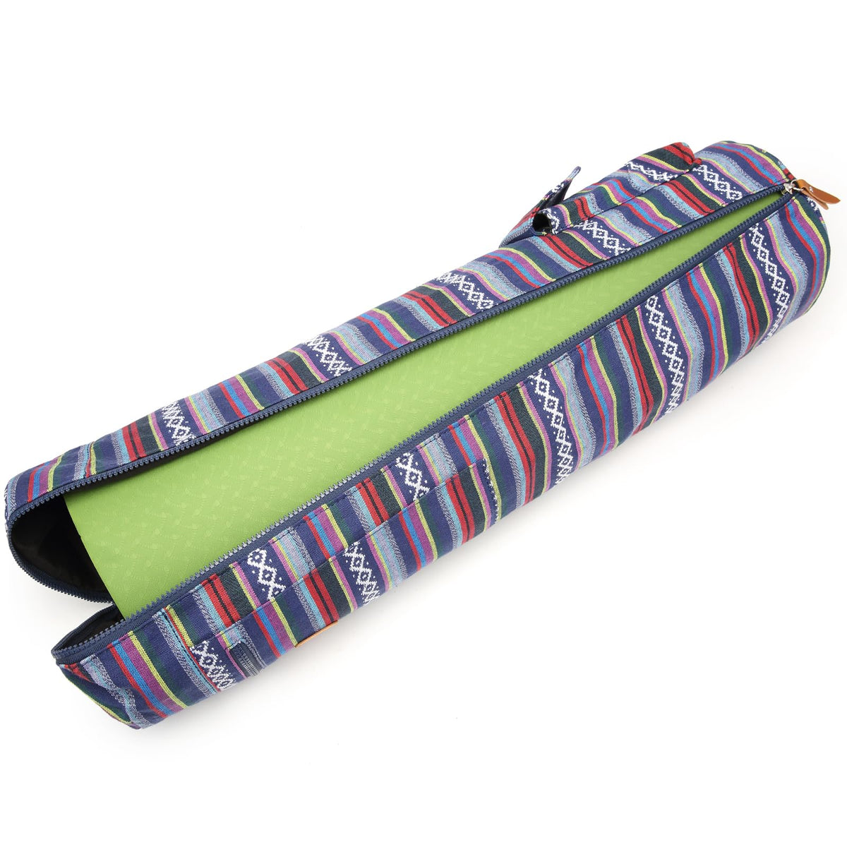 Yoga Mat Bag for Women & Men, Full-Zip Canvas Pilates Bag with Pockets