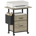 2 Drawer File Cabinet 24''W, Mobile Filing Cabinet, Printer Stand