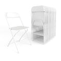 20 Pack, Hercules Series Plastic Folding Chair - White -  650LB Weight Capacity Comfortable Event Chair-Lightweight Folding Chair