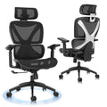 Ergonomic Office Chair, Big and Tall Mesh Chair with Lumbar Support, 3D armrest - 215° Rotation, Adjustable Headrest & Soft Seat, Durable Computer Chair 350LBS for Work Gaming