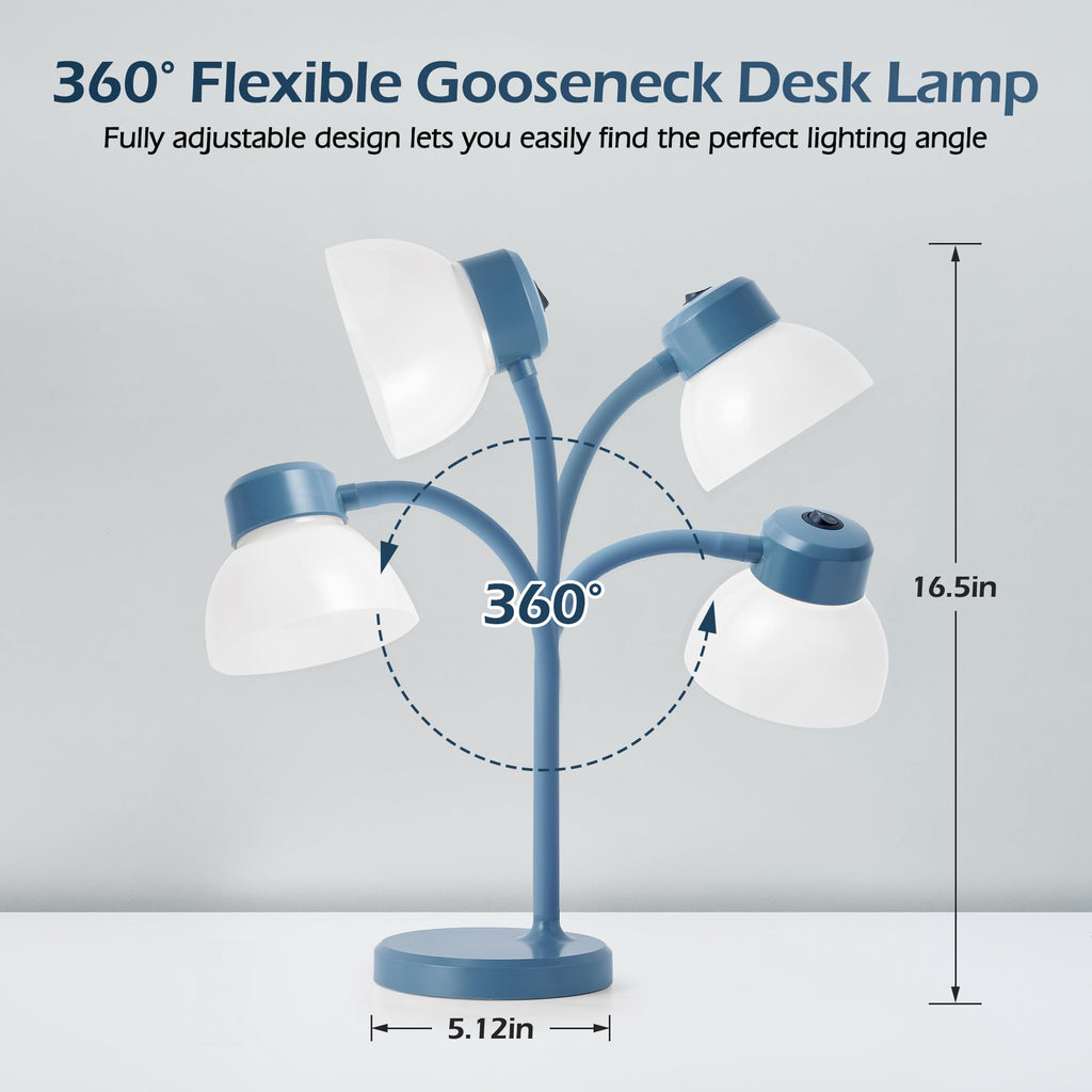 Desk Lamps for Home Office,Small LED Reading Lamp,5000K Eye-Care Desk Light