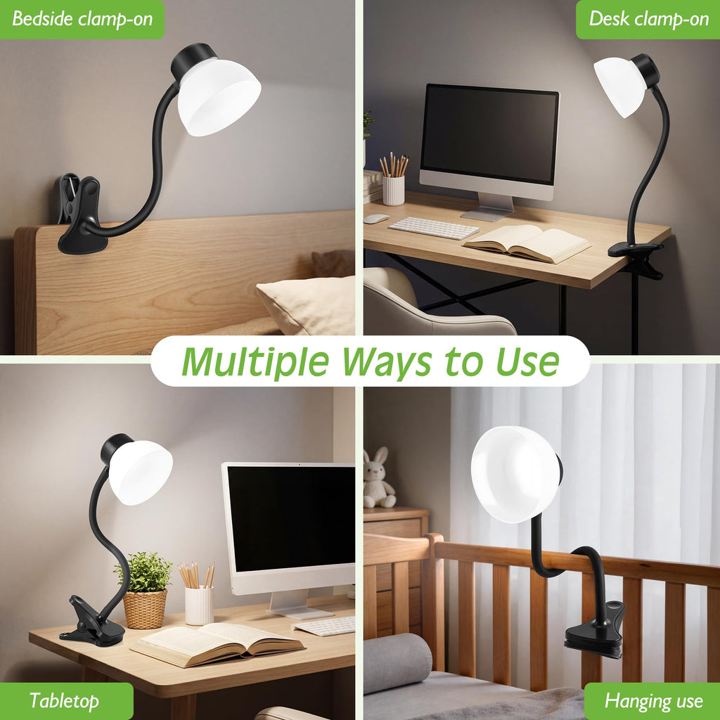 Desk Lamps for Home Office,Small LED Reading Lamp,5000K Eye-Care Desk Light