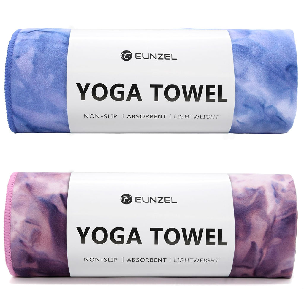 2 Pack Hot Yoga Mat Towel, Ultra-Absorbent Microfiber 72" x 26.5"