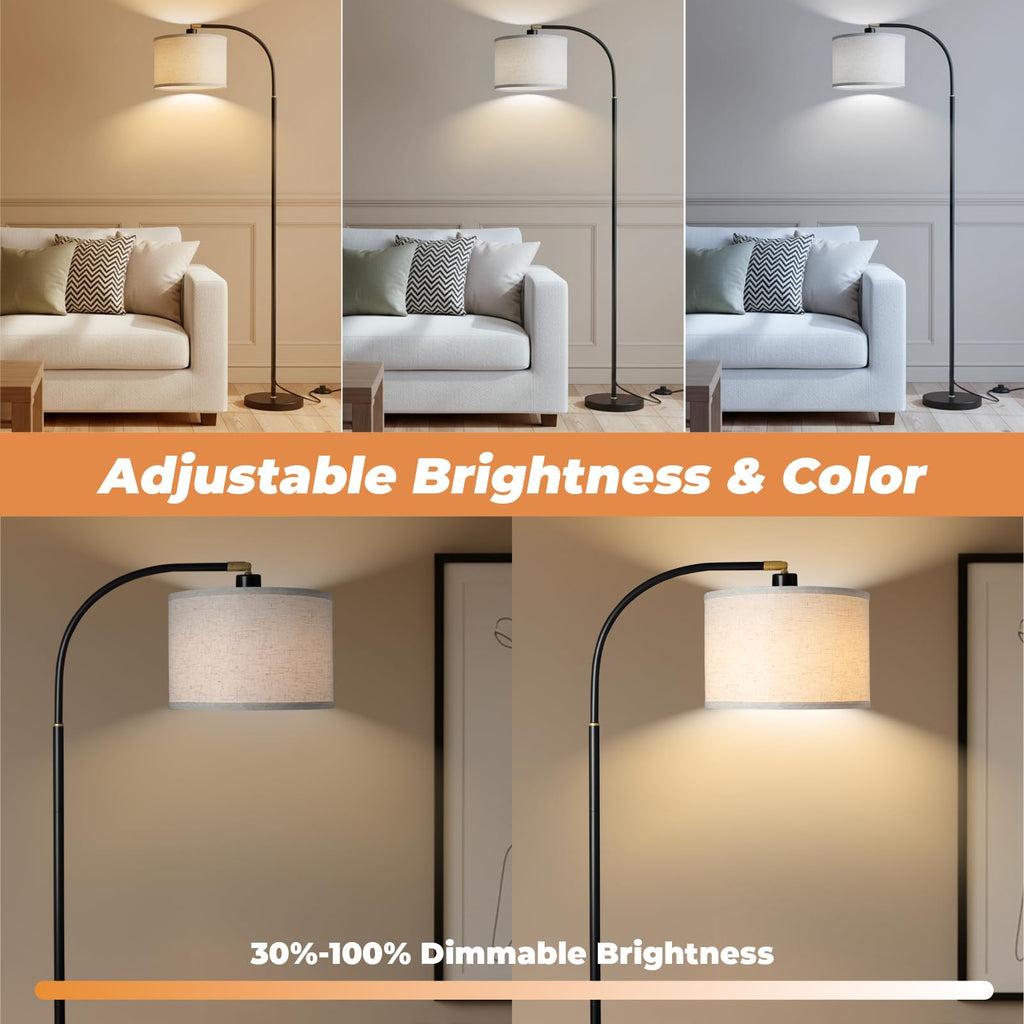 Arc Floor Lamps Modern Standing Remote Floor Lamp for Living Room