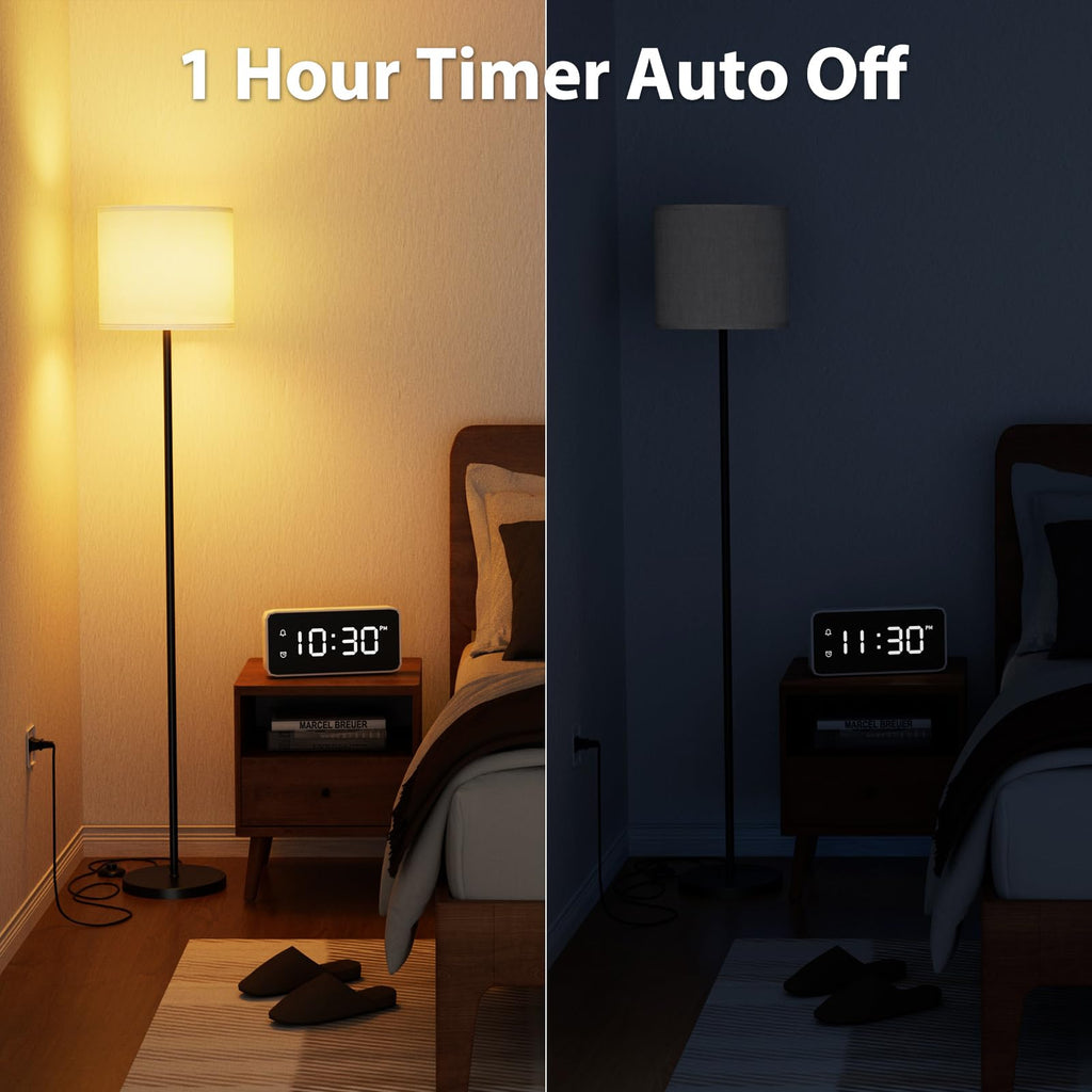 Dimmable Floor Lamps for LivingRoom with 12W LED Bulb,Foot Switch