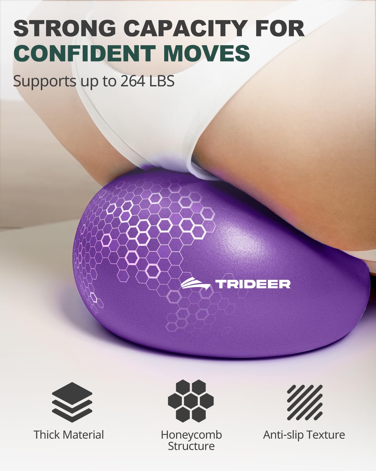 9-Inch Pilates Ball, Small Exercise Ball Pilates Equipments for Yoga, Physical Therapy, Pregnancy, Postpartum, Core Training, Balance, Stability and Stretching, Purple