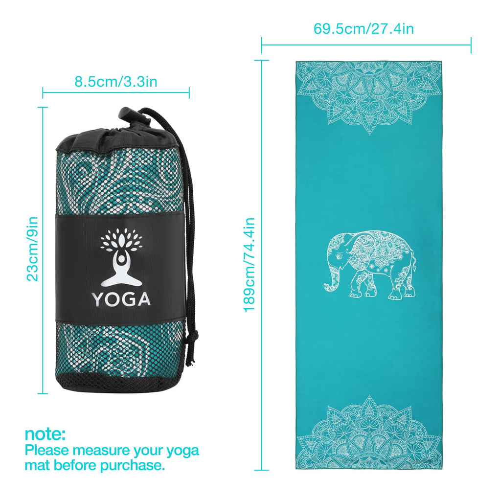 Yoga Towel for Hot Yoga Mat, Non-Slip Quick-Dry, 74.4 x 27.4 in