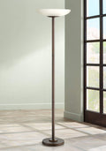 Light Blaster 72" Tall Bronze 4-Light Torchiere Floor Lamp