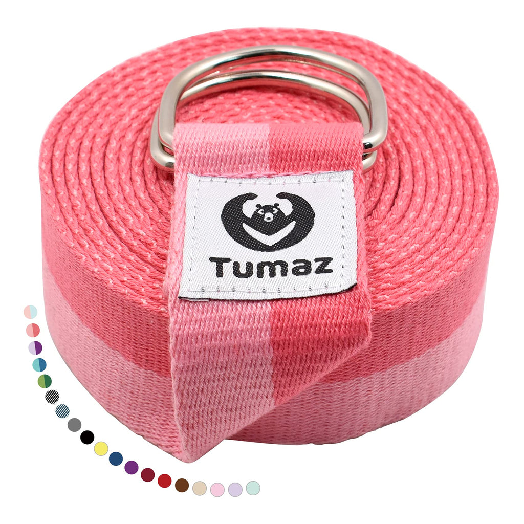 Yoga Strap for Stretching with Adjustable D-Ring, 6/8/10 ft