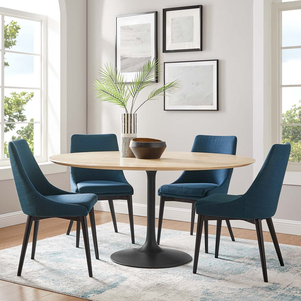 Modway Lippa Dining Table, 60", Black Natural