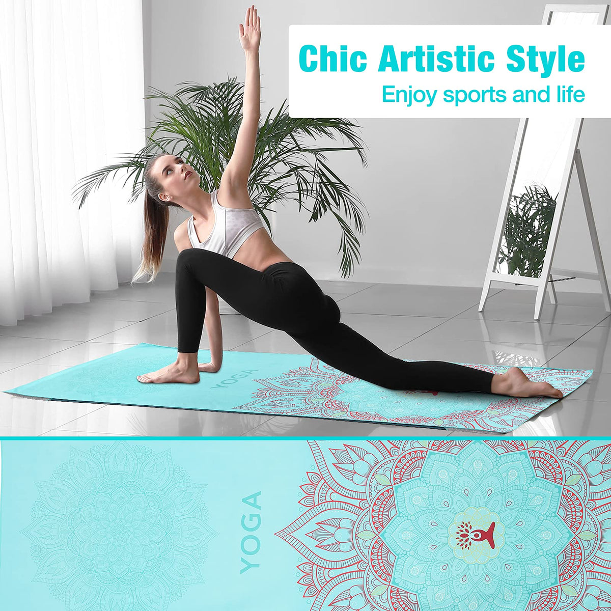 Yoga Towel, Non-Slip Hot Yoga Mat, 74.4 x 27.4 in