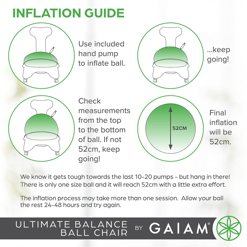 Ultimate Balance Ball Chair, Swivel Base, Home & Office