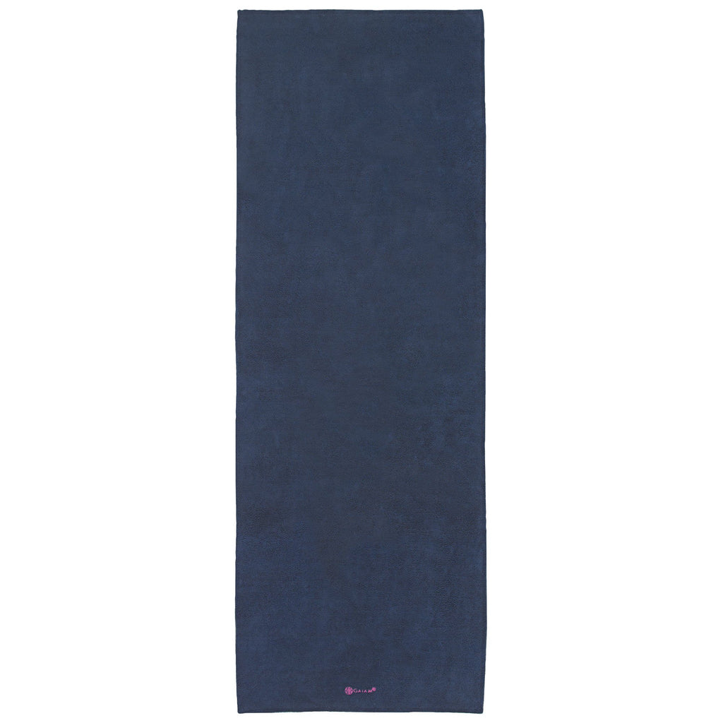 Grippy Non-Slip Yoga Mat Towel, Fast-Drying (Estate Blue/Fuchsia Red)