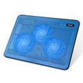 15.6-17 Inch Laptop Cooler Cooling Pad - Slim Portable USB Powered (3 Fans) (Blue)