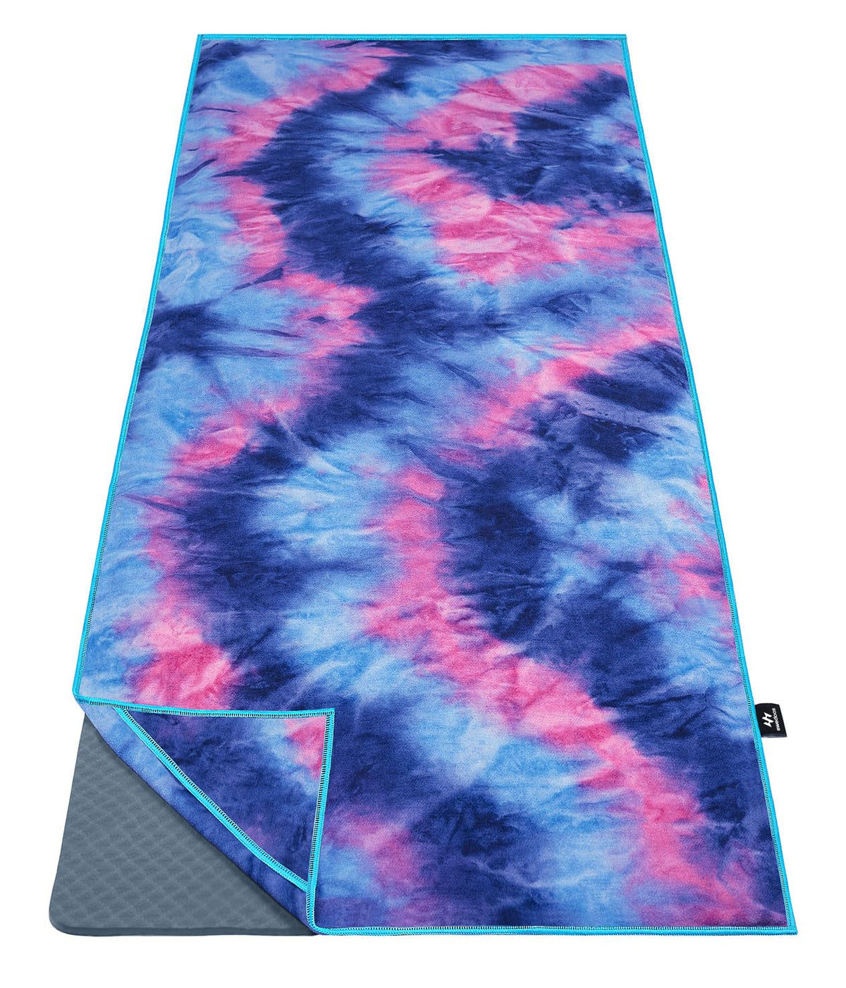 Yoga Mat Towel with Anchor Fit Corners Non Slip Towel for Hot Yoga, Pilates, Workout, Camping
