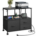 3 Drawer Mobile File Cabinet with Storage Shelf