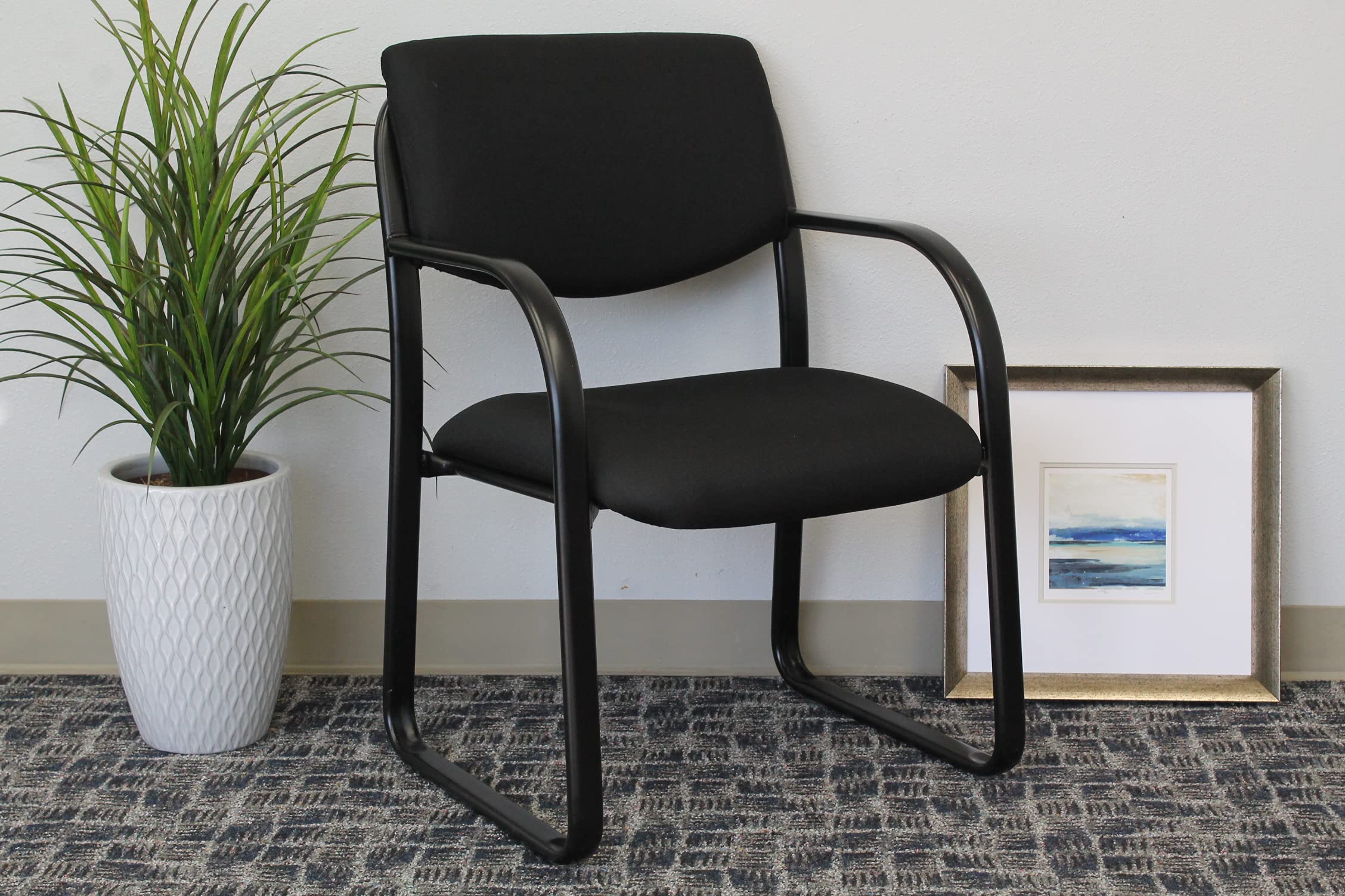Fabric Guest Chair in Black