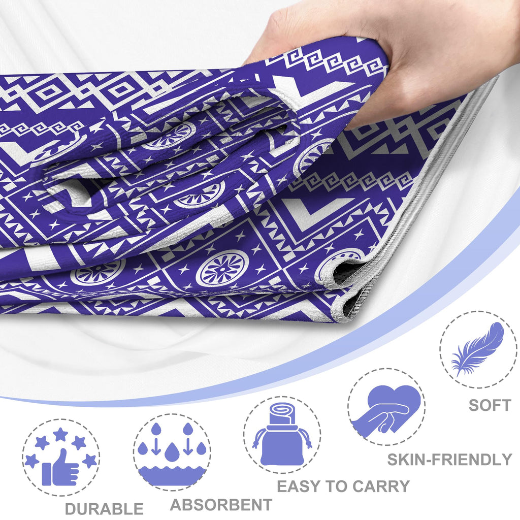 Yoga Towel,Absorbent Yoga Mat Towel for Hot Yoga Non Slip,Stylish Prints,Ideal for Workouts,Hot Yoga,Bikram,Pilates Equipment,72 x 27 in,Arranged Triangle Geometry