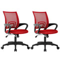Home Office Chair Ergonomic Desk Chair Mesh Computer Chair with Lumbar Support Armrest Executive Rolling Swivel Adjustable Mid Back Task Chair,Red
