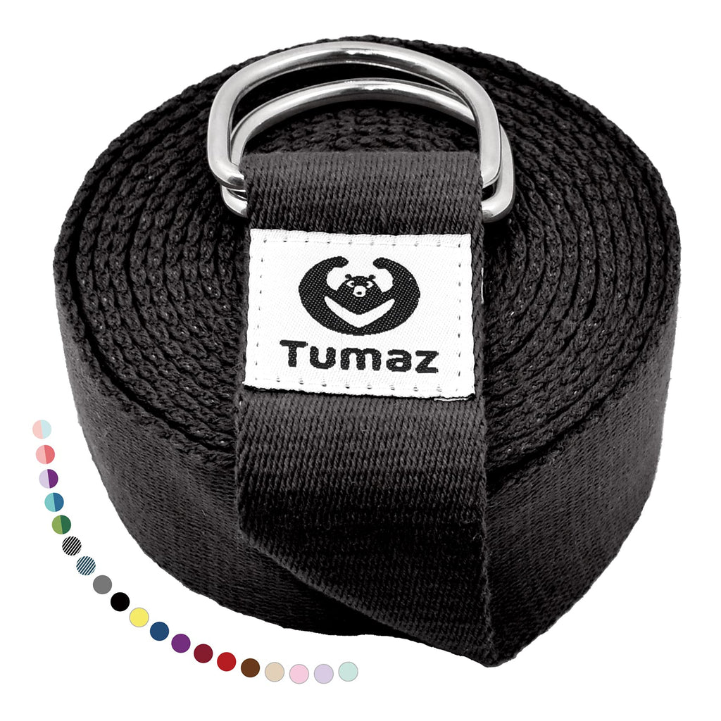 Yoga Strap for Stretching with Adjustable D-Ring, 6/8/10 ft