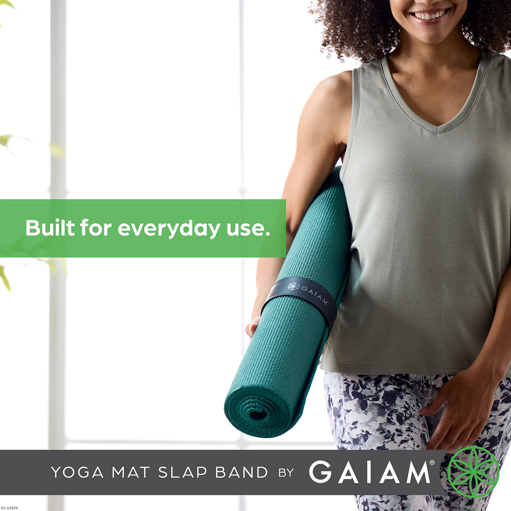 Yoga Mat Strap Slap Band, Snap Closure, Fits Most Mats
