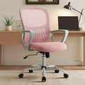 Home Office Managerial Executive Chair with Ergonomic Design, Mid-Back Mesh Swivel, Comfortable Lumbar Support, Comfy Arms for Bedroom,Study,Student