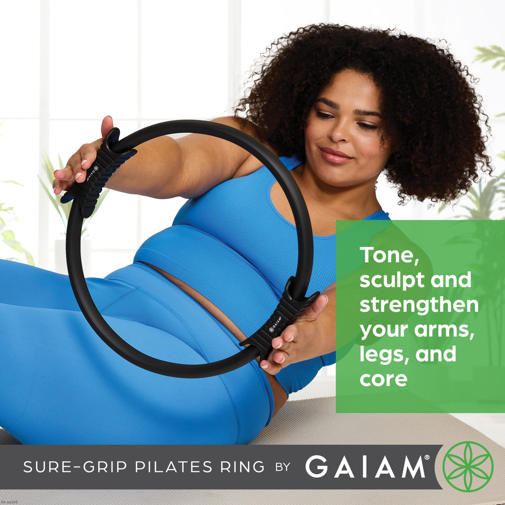 Sure-Grip Pilates Ring, Toning Arms, Legs & Core (Black)
