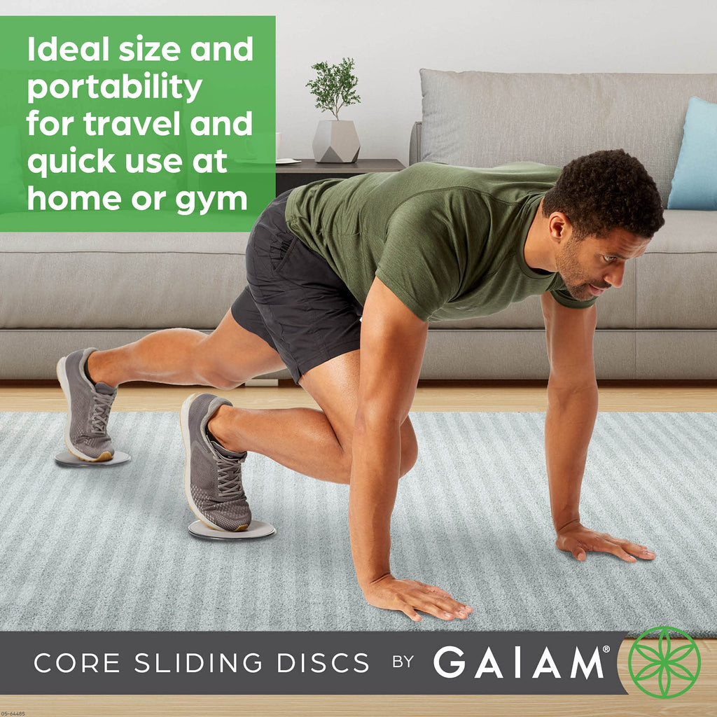 Core Sliding Discs, Dual-Sided Ab Sliders, Set of 2