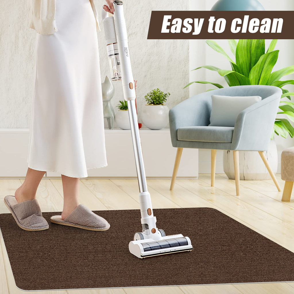 Office Chair Mat for Hardwood Floor,Office Computer Gaming Chair Mat for Tile Floor,Large Floor Protector Rug,Anti-Slip,Easy to Clean,Coffee(48"x36")