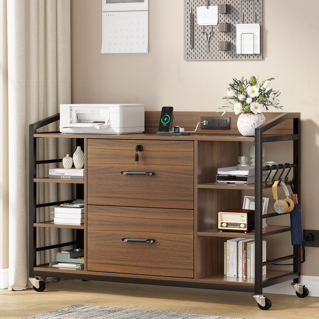 44" File Cabinet with Lock, Filing Cabinet fits Legal/Letter Size