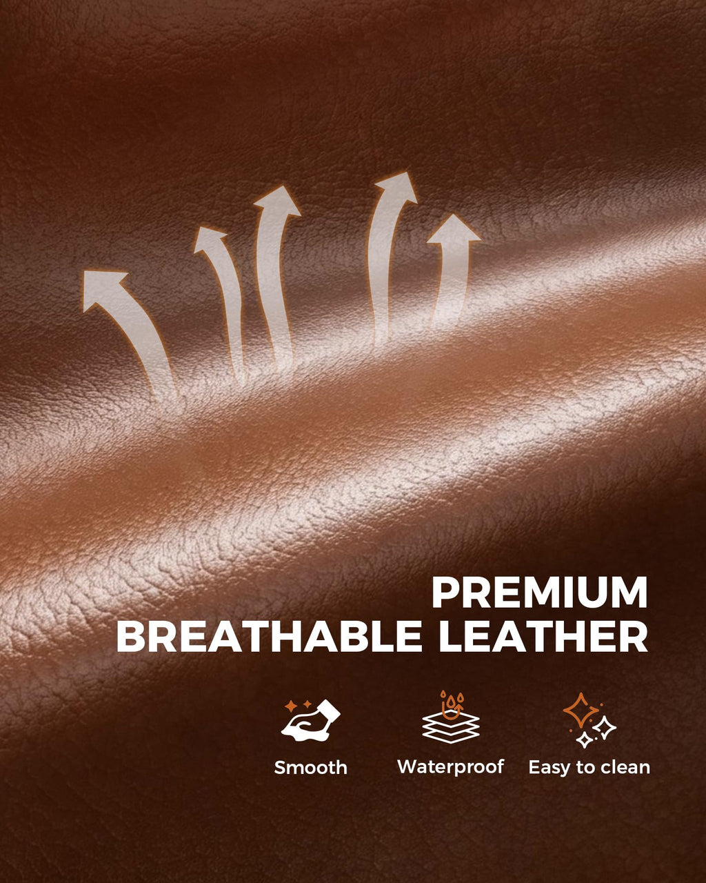 Big and Tall Gaming Chair with Footrest, Ergonomic Office Desk Chair with 4.4in Thick Cushion and Wide Wingless Seat, Comfortable Leather Computer Chair, Predator Series, Chocolate Brown
