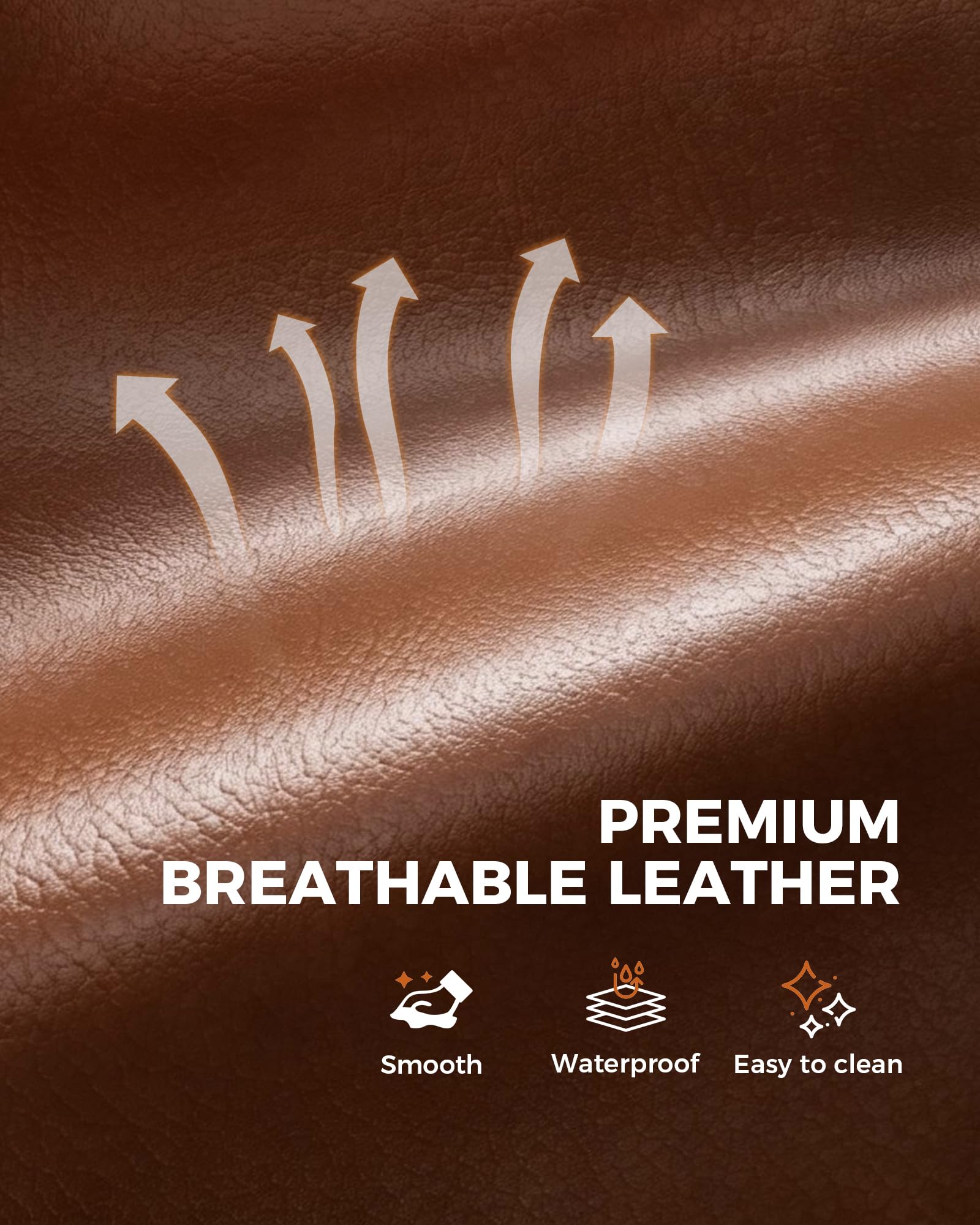 Big and Tall Gaming Chair with Footrest, Ergonomic Office Desk Chair with 4.4in Thick Cushion and Wide Wingless Seat, Comfortable Leather Computer Chair, Predator Series, Chocolate Brown
