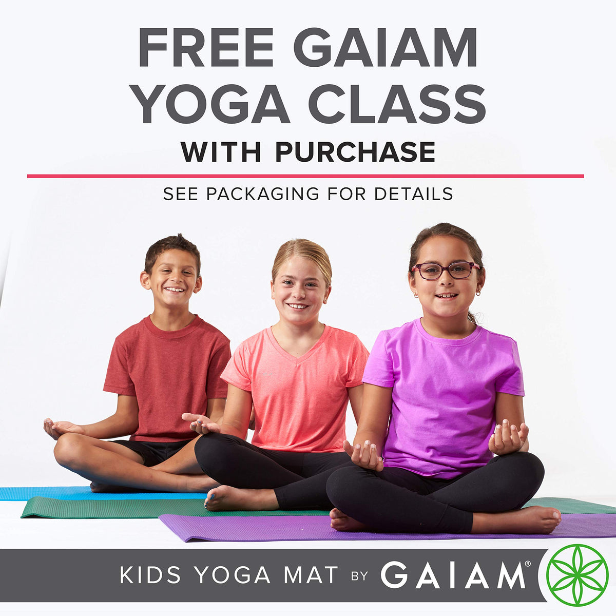 Kids Yoga Mat, Fun Prints, Non-Toxic, 60"x24", 3mm (Ballerina)