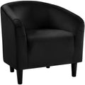 Barrel Chair, Modern Accent Chair Comfy Velvet Armchair Club Sofa Chair Vanity Chair for Living Room Bedroom Office Small Space, Black
